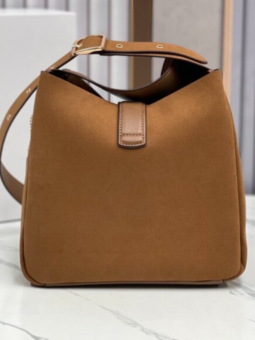 COACH Hadley Convertible Crossbody Bag Suede CW004 Brown Outlet New - Picture 4 of 10